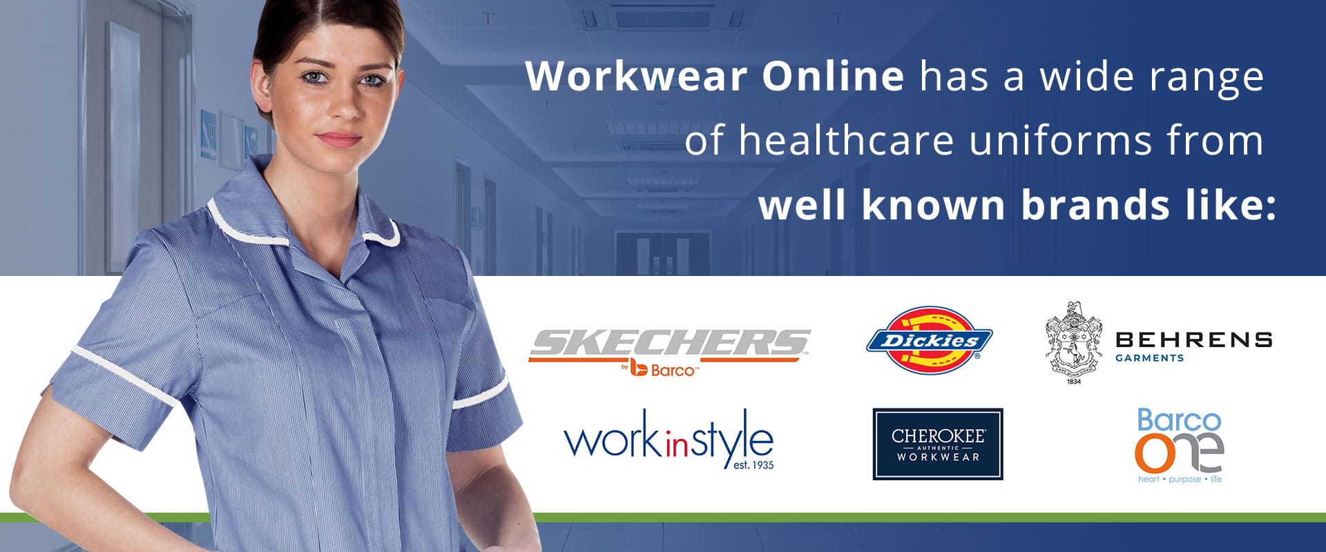 Workwear Online has a wide range of healthcare uniforms from well-known brands